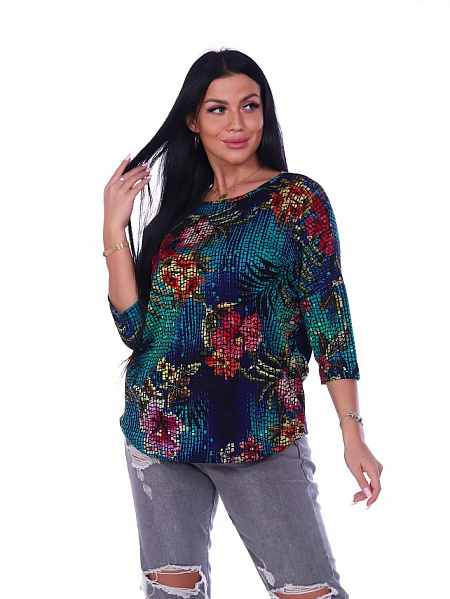 Джемпер "Ангора", 40-54, ДЖ4001724, абстракция, Ivanka