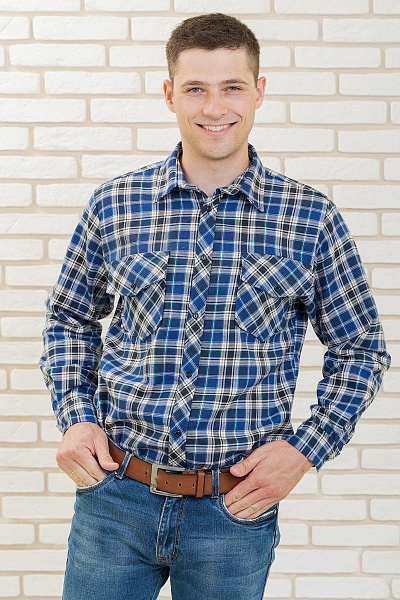 Рубашка мужская фуле, 39-54, LikaDress