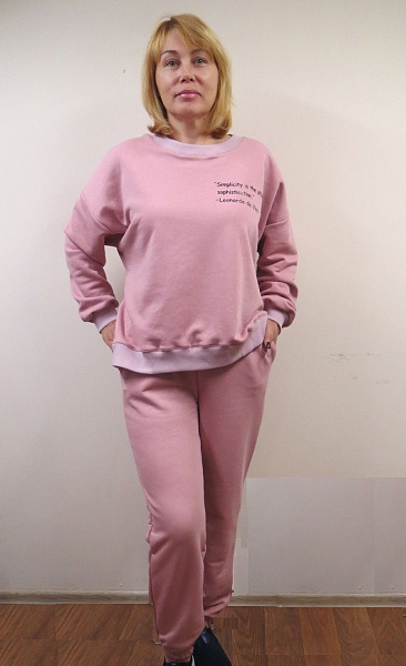 Комплект брюки ТК-2597, 44-54, розовый, Дарья